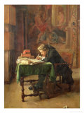 Young Man Writing, 1852 reproduction procédé giclée par Jean-Louis Ernest Meissonier