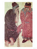 Two Mongolian Nomads in Conversation, 15th Century Giclee Print