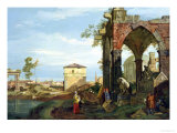 Capriccio with Motifs from Padua, circa 1756 ジクレープリント - カナレット・