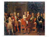 Louis XV Visiting Peter I the Great at L'Hotel de Lesdiguieres, 10th May 1717 Giclee Print by Louise Marie Jeanne Hersent