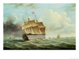 British Man-O-War Giclee Print by Thomas Buttersworth