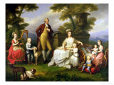 Ferdinand IV King of Naples, and His Family reproduction procédé giclée par Angelica Kauffmann