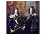 Prince Charles Louis Elector Palatine and His Brother, Prince Rupert of the Palatinate, 1637 Giclée-Druck von Sir Anthony Van Dyck