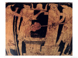 Attic Red-Figure Krater, Detail, Decorated with a Scene of Vulcan's Forge, 5th Century BC Giclee Print by Pan Painter 