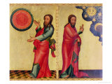Left Wing of the High Altar of St. Peter's in Hamburg, the Grabower Altar, 1383 reproduction procédé giclée par Master Bertram of Minden 