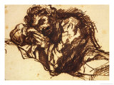 Half Length Portrait of a Man Bending Over Giclee Print by Giovanni Battista Piranesi