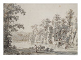 The Watermill by the Ford Giclee Print by Jan Or Joan Hackaert