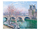 The Pont-Royal and the Pavillon de Flore, 1903 (Oil on Canvas reproduction procédé giclée par Camille Pissarro