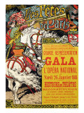 Reproduction of a Poster Advertising the "Fetes de Paris", at the Opera National, Paris, 1885 Giclee Print by Eugene Grasset