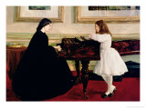 At the Piano, 1858-59 reproduction procédé giclée par James Abbott McNeill Whistler