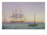 H.M. Frigates at Anchor Giclee Print by John And William Joy
