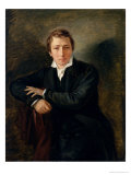 Portrait of Heinrich Heine 1831 Giclee Print by Moritz Daniel Oppenheim