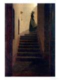 Lady on the Staircase reproduction procédé giclée par Caspar David Friedrich