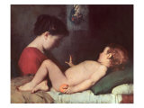 The Awakening Child reproduction procédé giclée par Jean-Jacques Henner