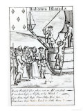 Playing Card Depicting Immigrants Arriving in the Bahama Islands Lámina giclée Playing Card Depicting Immigrants Arriving in the Bahama Islands Lámina giclée