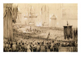 The Re-Establishment of the Cult: a Te Deum at Notre-Dame de Paris, 18th April 1802 Giclee Print by Victor Jean Adam