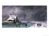Winter Scene Lámina giclée por Louis Claude Mallebranche