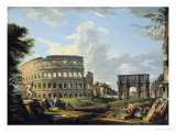 The Colosseum and the Arch of Constantine Giclee Print by Giovanni Paolo Pannini