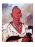 Portrait of Black Hawk, Indian Chief reproduction procédé giclée par George Catlin