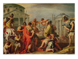 Marcus Furius Camillus and Brennus Giclee Print by Sebastiano Ricci