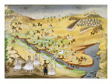 First Battle Between Greeks and Turks, at the Alamana Bridge in 1821 Giclee Print