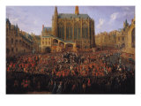 The Departure of Louis XV from Sainte-Chapelle after the "Lit de Justice" 12th September 1715, 1735 Giclee Print by Pierre-Denis Martin