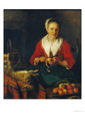 The Apple Peeler Lámina giclée por Gabriel Metsu