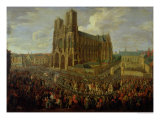 The Procession of King Louis XV after His Coronation, 26th October 1722, 1724 Giclee Print by Pierre-Denis Martin