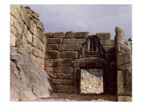 View of the Lion Gateway at the Entrance to the Palace Giclee Print by Mycenaean View of the Lion Gateway at the Entrance to the Palace Giclee Print by Mycenaean