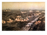 Panorama of the Fires in Paris During the Commune, May 1871 Giclee Print by E. Daroy