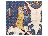 December: Killing Pigs Giclee Print by Master Ermengaut 