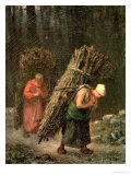 Peasant Women with Brushwood, circa 1858 Giclee Print by Jean-François Millet