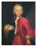 Portrait of Comte Maurice de Saxe Aged Fifteen, circa 1711 Reproduction procédé giclée par Adriaan van der Werff