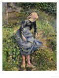 Girl with a Stick, 1881 Giclee Print by Camille Pissarro