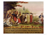 Penn's Treaty with the Indians circa 1840 Giclee Print by Edward Hicks