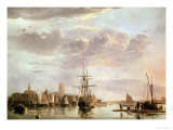 View of Dordrecht reproduction procédé giclée par Aelbert Cuyp