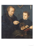 Johann I Neudorfer and His Son, 1561 Giclee Print by Nicolas Neufchatel