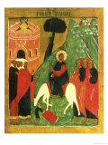 Icon Depicting Christ's Entry into Jerusalem Giclee Print