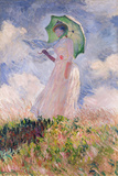 Woman with Parasol Turned to the Left, 1886 Giclee Print by Claude Monet