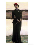Portrait of Olga Nesterova Or, Woman in a Riding Habit, 1906 Giclee Print by Mikhail Vasilievich Nesterov
