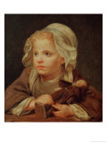 Girl with a Doll Giclee Print by Jean-Baptiste Greuze