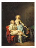 Couple with an Escaped Bird reproduction procédé giclée par Louis Leopold Boilly