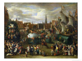 A Festival at Antwerp Giclee Print by Alexander Van Bredael
