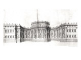 First Project for the Louvre, Elevation of the East Facade, from "Recueil Du Louvre", 1664 Giclee Print by Giovanni Lorenzo Bernini