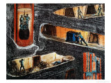 Cross-Section of a Coal Mine Giclee-trykk av Ignace Francois Bonhomme Cross-Section of a Coal Mine Giclee-trykk av Ignace Francois Bonhomme