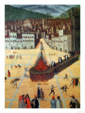 Savonarola Being Burnt at the Stake, Piazza Della Signoria, Florence, Detail of the Fire Lámina giclée Savonarola Being Burnt at the Stake, Piazza Della Signoria, Florence, Detail of the Fire Lámina giclée