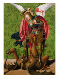 St. Michael Killing the Dragon Reproduction procédé giclée par Josse Lieferinxe