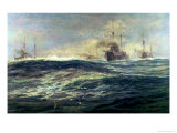 1st Battle Squadron of Dreadnoughts Steaming Down the Channel in 1911 Giclee Print by William Lionel Wyllie