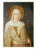 Five Saints, Detail of St. Clare reproduction procédé giclée par Simone Martini