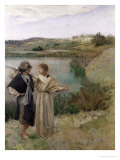 Tobias and the Archangel Raphael Giclee Print by Jean-Charles Cazin 